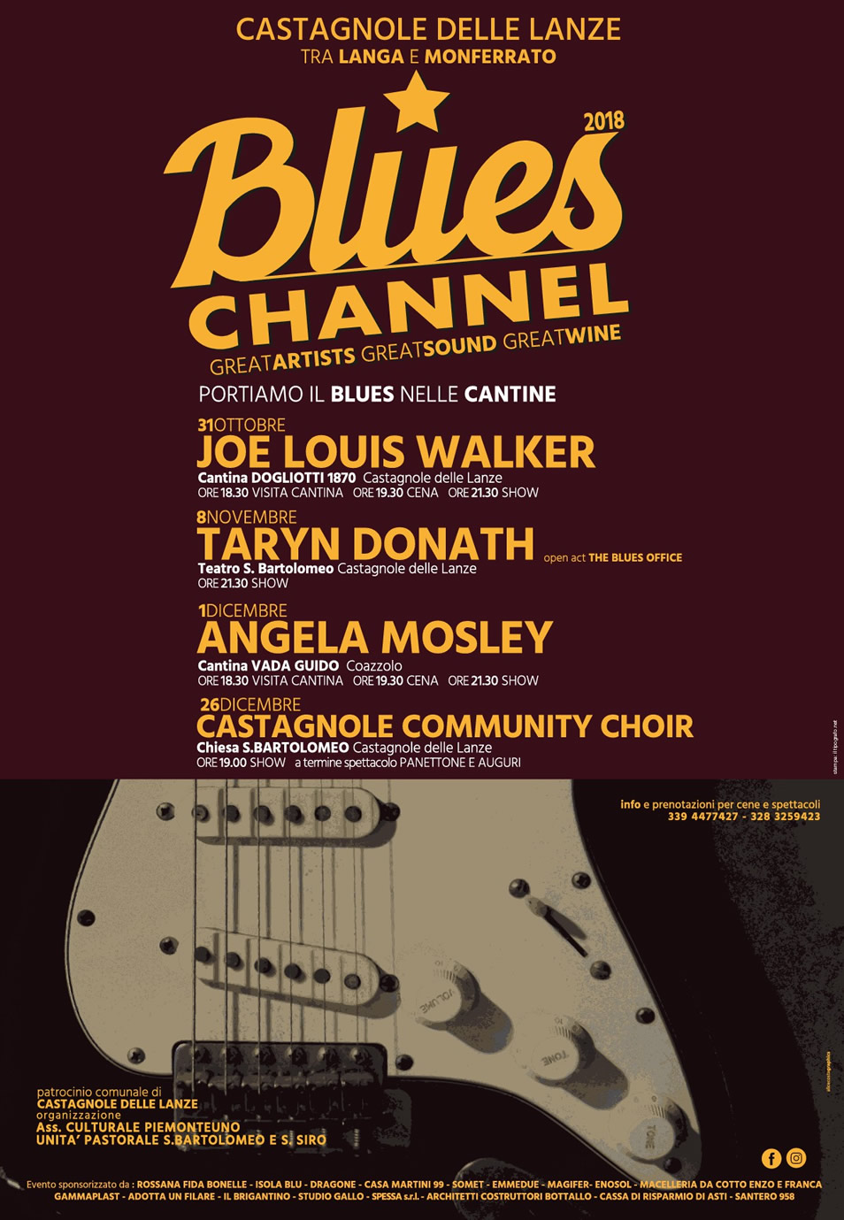Manifesto Blues Channel 2018 Castagnole delle Lanze.