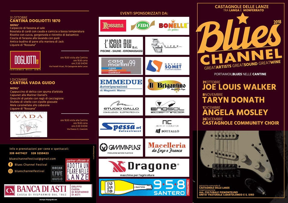 Pieghevole Blues Channel 2018 Castagnole delle Lanze.